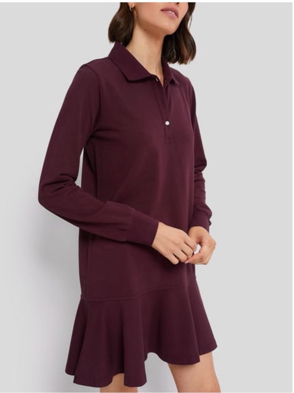 TUCKERNUCK Winetasting Long Sleeve Pique
May Polo Dress. Size S - Picture 3 of 12